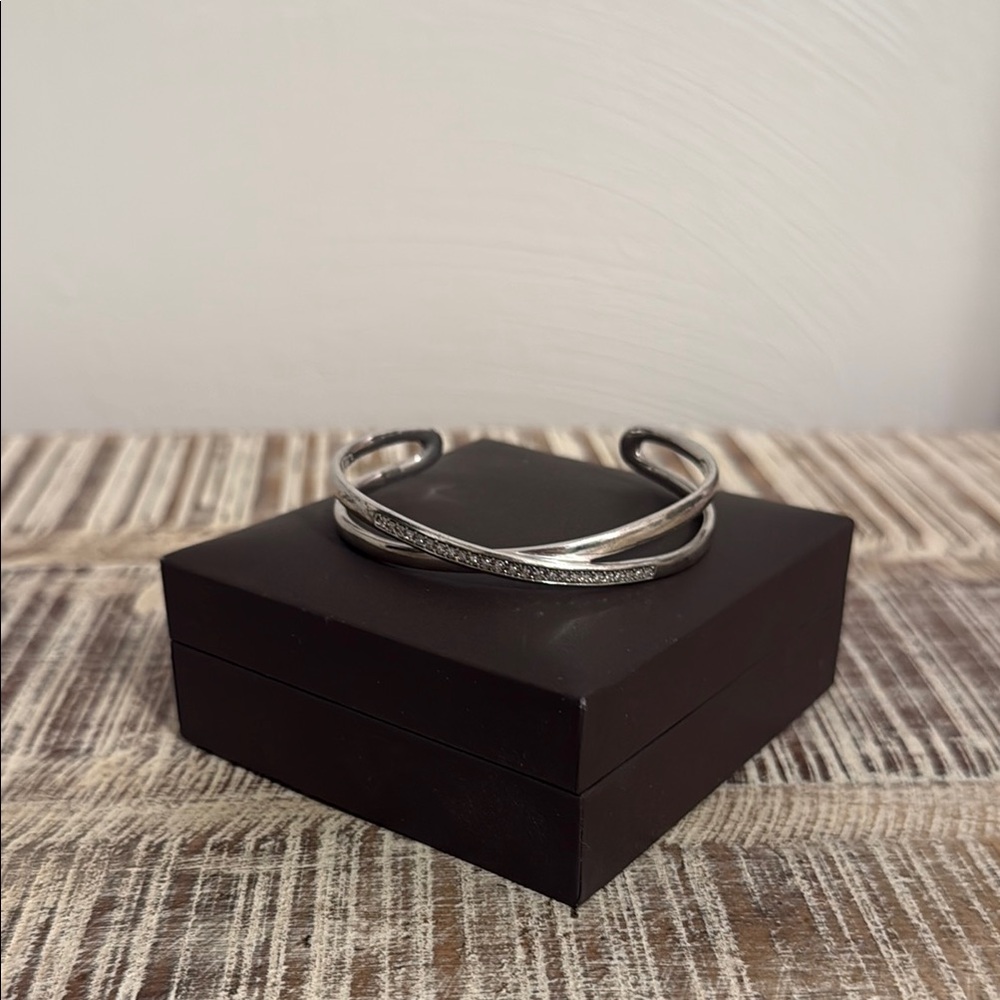 Silver Twisted Bangle Bracelet